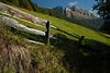 Berg-Hangwiese hinterm Zaun grnes Virgental Naturfoto