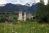 Kitzbhel Frhling Almwiese KirchenTrme in AlpenTal Gipfel Landschaft Bergpanorama