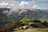 105911_Schafberg-Alpenblick Berge Landschafsfoto Grnalm Htten in Sonne Wolkenstimmung