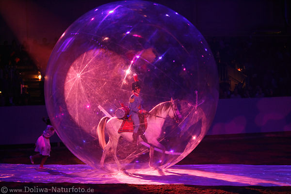 Gala horse-show photos rides in blow-ball