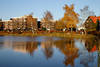 Goslar Hohnenklee lake waterscape photo health resort in Harz mountains wellness hotels caf in autumn mood