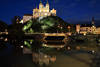 Stift Melk Burg romantische Nachtpanorama mit Altstadt
