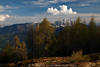 1200894_ Krnten Alpenpanorama Naturbild Berglandschaft Poster Wolke ber Gipfel Bume Abendidylle Foto
