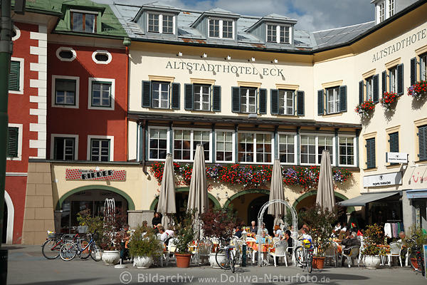 Lienzer Terrassen-Caf Altstadt Urlaubsidylle Cappuccino-Zeit