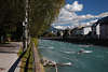 004923_ Iselweg Bild Lienz Fluss grne Ufer-Allee Bume Altstadtblick