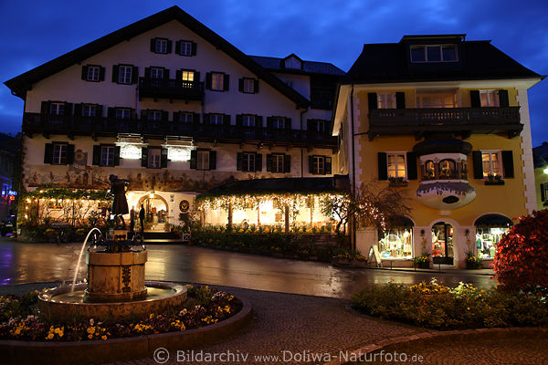 St. Gilgen Mozartplatz Gasthfe Nachtlichter