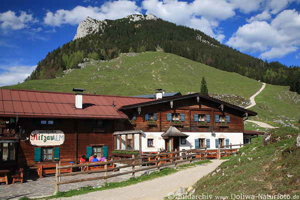 RitzauAlm Gasthof Schutzhtte in Bergkulisse Zahmer-Kaiser Alpenlandschaft