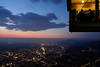 Glaspalast Karren Restaurant Nachtpanorama ber Dornbirn