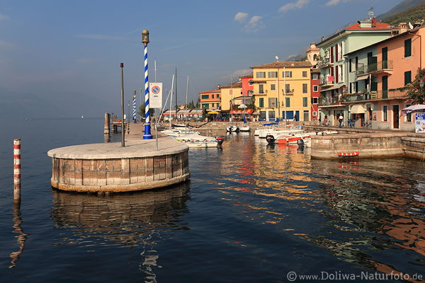 Castelletto on Garda Lake harbor waterscape romantic city alps-sea mount travel